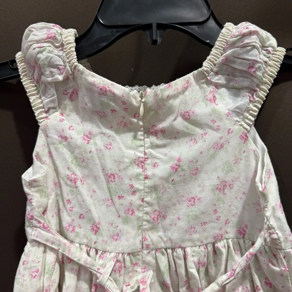 Beautiful Laura Ashley Pink Floral Toddler Dress Size 3T - Y2K Vintage
